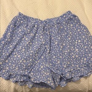 Sienna Sky Blue and White Patterned Shorts